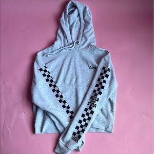 Vans grey cropped hoodie